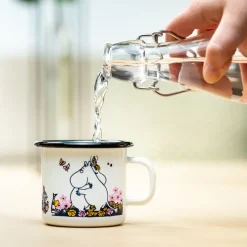 Moemin geëmailleerde mok knuffel 25 cl, Wit