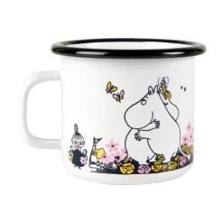 Moemin geëmailleerde mok knuffel 25 cl, Wit