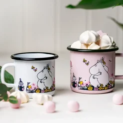 Moemin geëmailleerde mok knuffel 25 cl, Wit