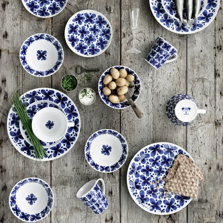 Mon Amie bord, wit-blauw