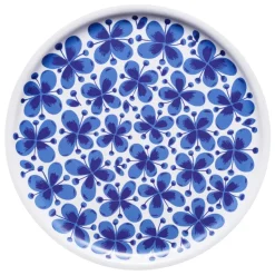 Mon Amie dienblad Ø35 cm, Wit-blauw