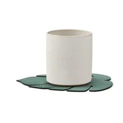 Monstera Leaf Hippo onderzetter, Pastelgroen