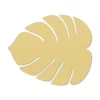 Monstera Leaf Hippo onderzetter, Goud