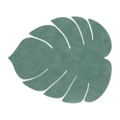 Monstera Leaf Hippo placemat L, Pastelgroen