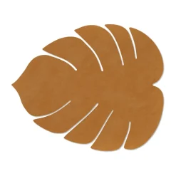Monstera Leaf Nupo placemat L, Burned curry