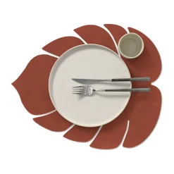 Monstera Leaf Nupo placemat L, Sienna