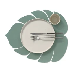 Monstera Leaf Nupo placemat L, Pastelgroen