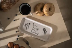 Moomin 80 dienblad 13x27 cm, Wit