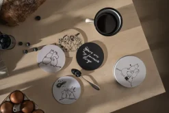 Moomin 80 glazen onderzetters Ø11 cm 4-pack, Multi