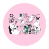 Moomin 80 onderzetter Ø21 cm, Roze
