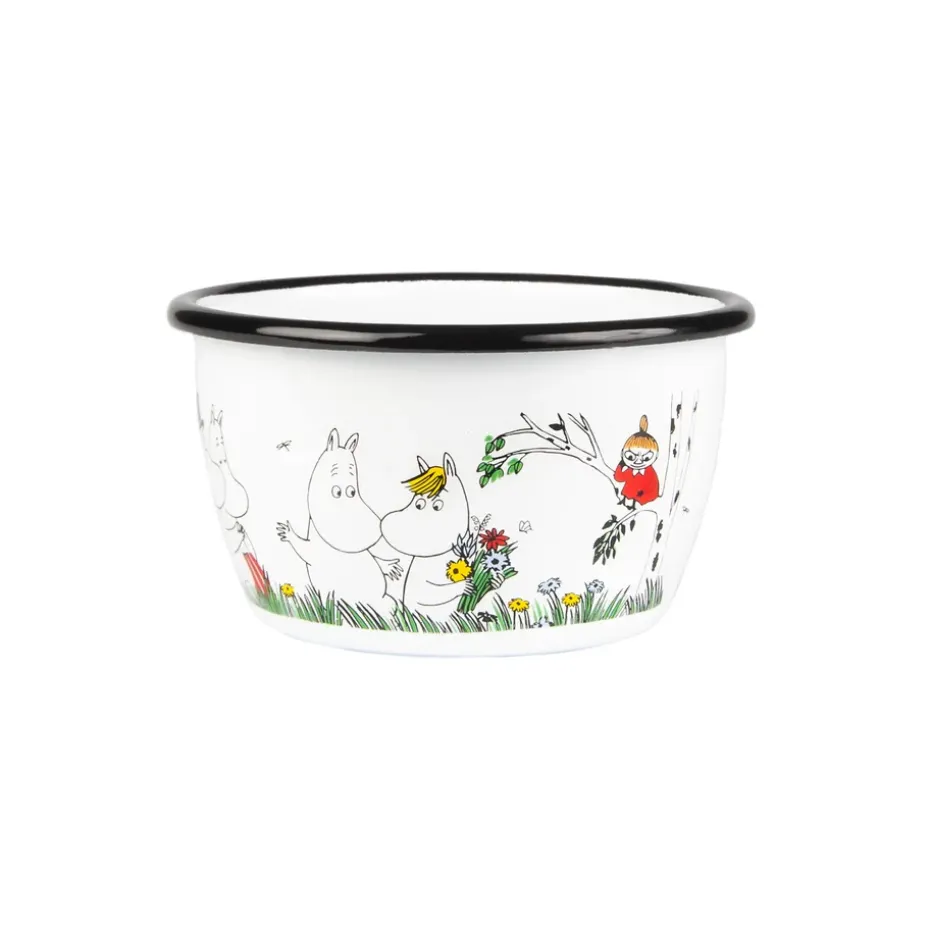 Moomin Colors emaillen kom 30 cl, Happy Family
