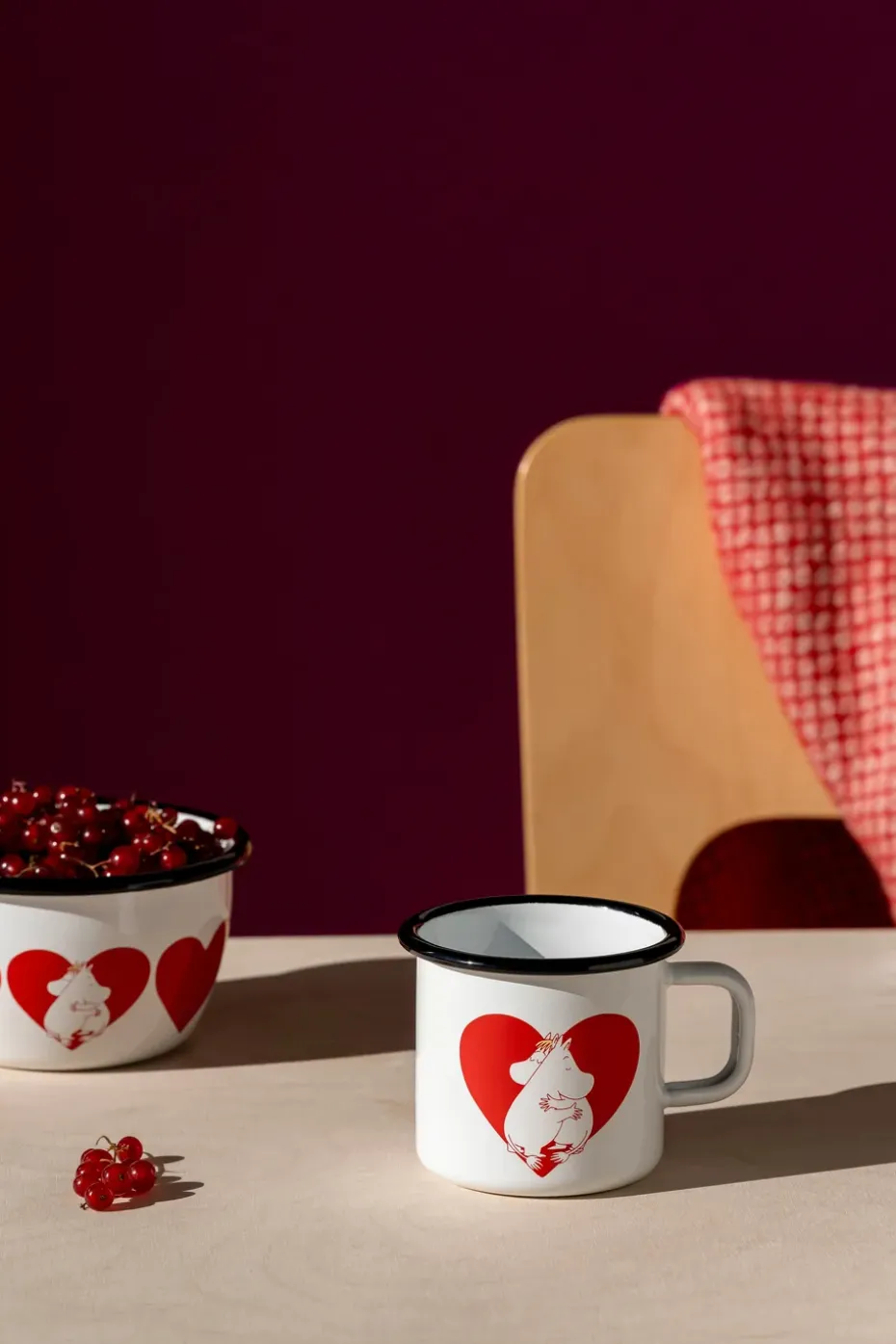Moomin emaille mok 37 cl, Heart
