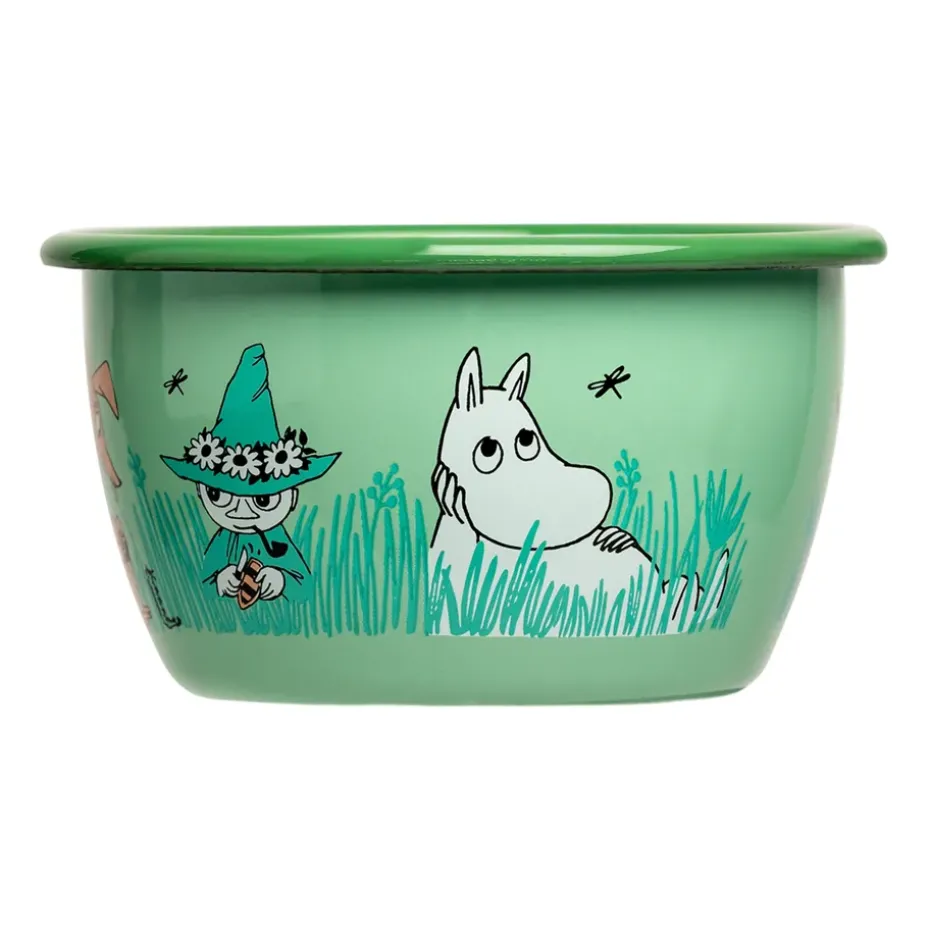 Moomin emaillen kom Boys 30 cl, Groen