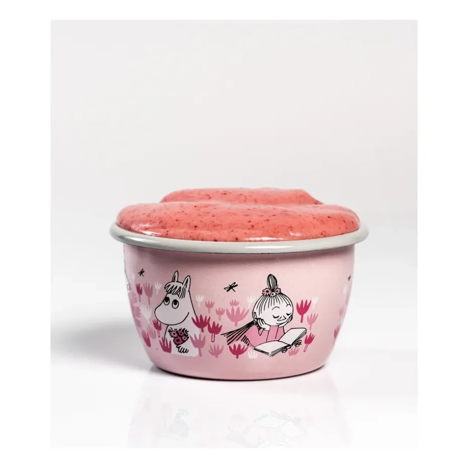 Moomin emaillen kom Girls 30 cl, Roze