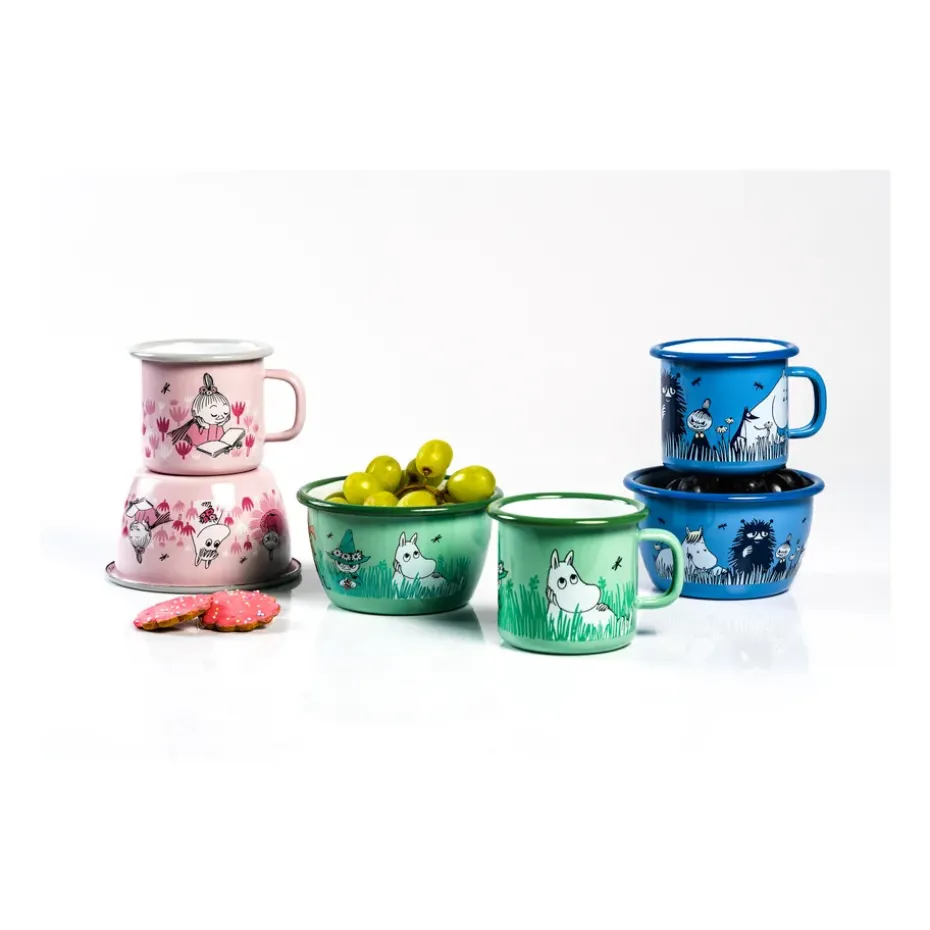 Moomin emaillen kom Girls 30 cl, Roze
