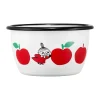 Moomin emailleschaal 30 cl, Joyfull Apples-röd