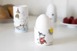 Moomin gekleurde eierdoppen 4-delig, Wit met motief