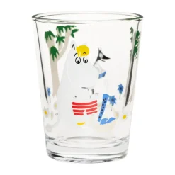 Moomin glas 22 cl., We gaan op vakantie