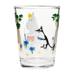Moomin glas 22 cl., We gaan op vakantie
