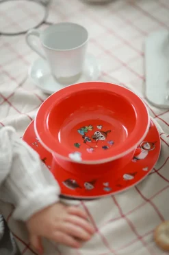 Moomin Little My zuignapbord Ø15,5 cm, Rood
