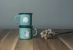 Moomin Retro emaillemok 37 cl, Mint