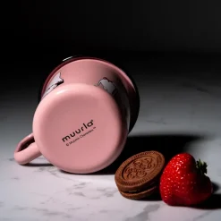 Moominmama emaillen mok 37 cl, Roze