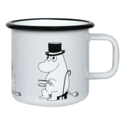Moominpapa emaillen mok 37 cl, Grijs