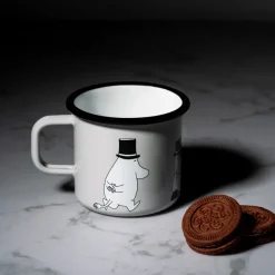 Moominpapa emaillen mok 37 cl, Grijs