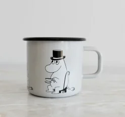 Moominpapa emaillen mok 37 cl, Grijs