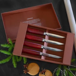 Morakniv Classic Steak Knife 4-pack, Rood