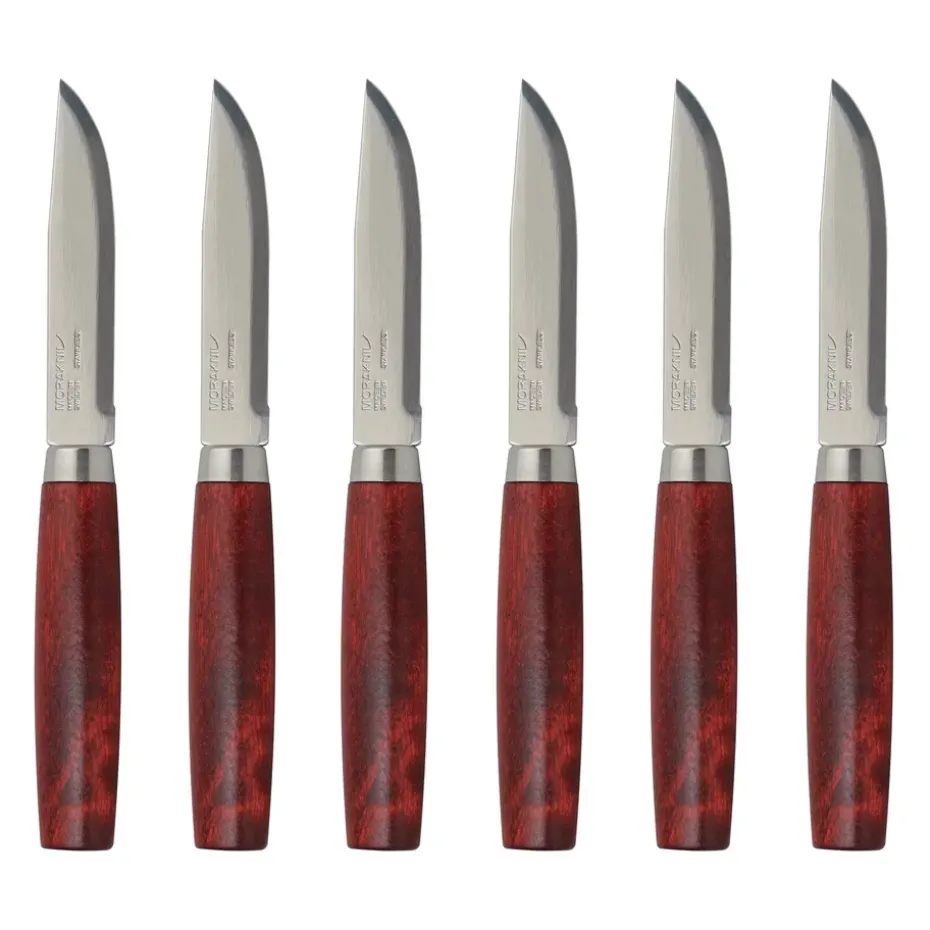 Morakniv Classic Steak Knife 6-pack, Rood