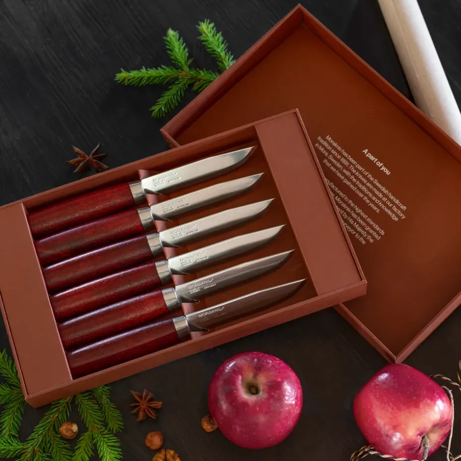 Morakniv Classic Steak Knife 6-pack, Rood