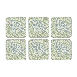 Morris & Co Willow Bough onderzetter 6-pack, Green, blue
