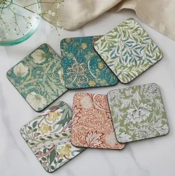 Morris & Co Willow Bough onderzetter 6-pack, Green, blue