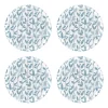 Mougli Blue glasonderzetter Ø11 cm 4-pack, Blue-white