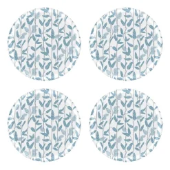 Mougli Blue glasonderzetter Ø11 cm 4-pack, Blue-white