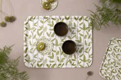 Mougli Green dienblad 33x43 cm, Green-white