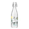 Mumin glazen fles 0,5 l, Fun in the water