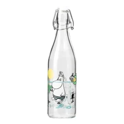 Mumin glazen fles 0,5 l, Fun in the water
