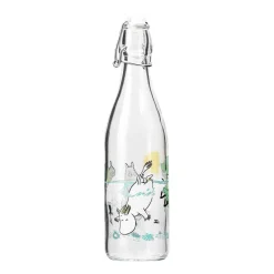 Mumin glazen fles 0,5 l, Fun in the water