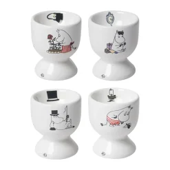 Mumin joy eierdop 4 delen, Wit-multi