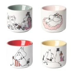 Mumin love eierdopje 4 delen, Wit-multi