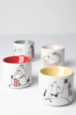 Mumin love eierdopje 4 delen, Wit-multi