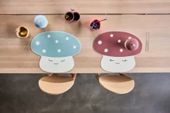 Mushroom placemat, Offwhite-red