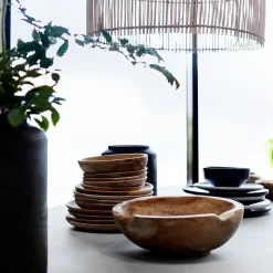 Muubs teak saladeschaal 30 cm, Natuur