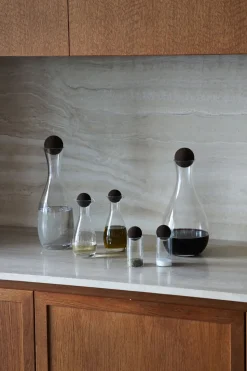 Nature karaf met kurkbal 1,5 l, Transparant-donkerbruin