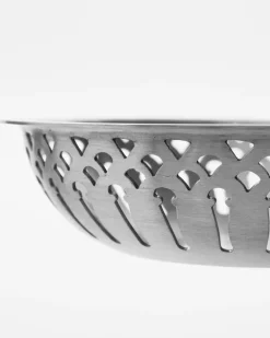 Nicolas Vahé broodmand 2 delig, Antiek zilverkleurige afwerking