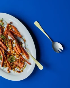 Nicolas Vahé saladebestek 2 delen, Geel