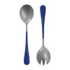Nicolas Vahé saladebestek 2 delen, Blauw