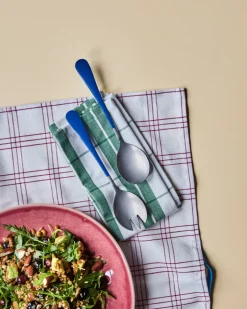 Nicolas Vahé saladebestek 2 delen, Blauw